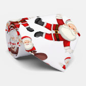 "Merry Christmas" Funny Santa Art Pattern Tie Krawatte (Gerollt)