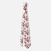 "Merry Christmas" Funny Santa Art Pattern Tie Krawatte (Rückseite)