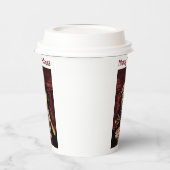 Merry Christmas. Funny skeleton with woman Pappbecher (Links)