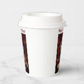 Merry Christmas. Funny skeleton with woman Pappbecher (Rechts)