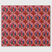 MERRY CHRISTMAS FUNNY SPACE ASTRONAUT GESCHENKPAPIER (Flach)