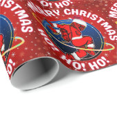MERRY CHRISTMAS FUNNY SPACE ASTRONAUT GESCHENKPAPIER (Rolleneckpunkt)