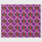 MERRY CHRISTMAS FUNNY SPACE ASTRONAUT GESCHENKPAPIER (Flach)