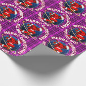 MERRY CHRISTMAS FUNNY SPACE ASTRONAUT GESCHENKPAPIER (Ecke)