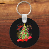 Merry Christmas Funny Trump Great America Xmas Tre Schlüsselanhänger (Vorderseite)