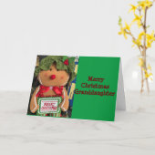 MERRY CHRISTMAS FÜR SIE *GRANDDAUGHTER* KARTE (Gelbe Blume)