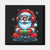 Merry Christmas Gamer Boys Mens Video Game Santa C Magnet (Vorne)