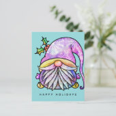MERRY CHRISTMAS | Gefärbte Krawatte Hippy Gnome Po Postkarte (Stehend Vorderseite)