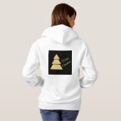 Merry Christmas Geometric Tree Hoodie (Schwarz voll)
