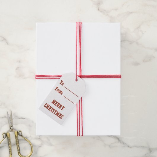 MERRY CHRISTMAS GESCHENKANHÄNGER (Mit Garn)