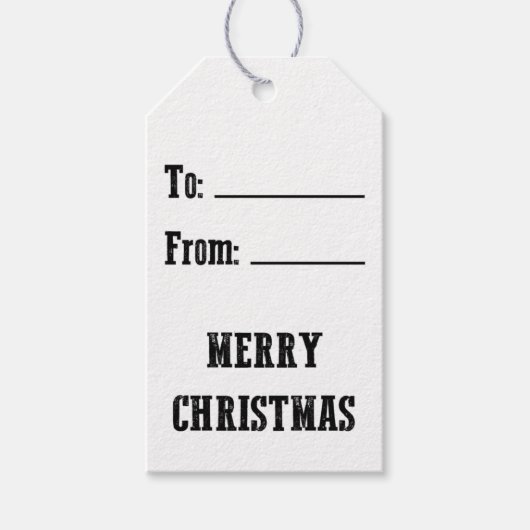 MERRY CHRISTMAS GESCHENKANHÄNGER (Vorderseite)