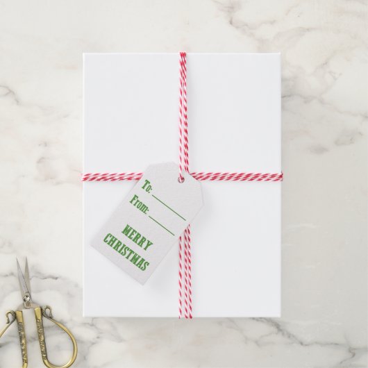 MERRY CHRISTMAS GESCHENKANHÄNGER (Mit Garn)