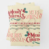 Merry Christmas Geschenkpapier Set (Beispiel)