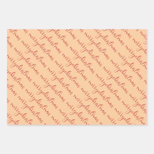 merry Christmas  Geschenkpapier Set (Vorderseite)