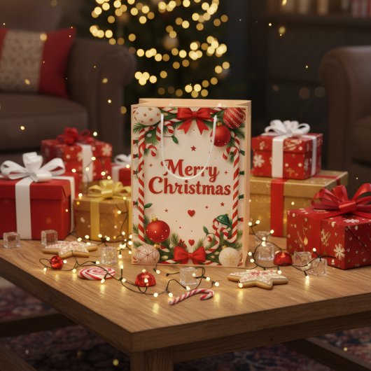 Merry Christmas Gift Bag Mittlere Geschenktüte