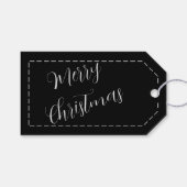 Merry Christmas Gifts Custom Name Minimalist Geschenkanhänger (Vorderseite (Horizontal))