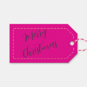 Merry Christmas Gifts Custom Name Minimalist Geschenkanhänger (Vorderseite (Horizontal))