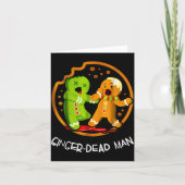 Merry Christmas Ginger-dead Man Cookie Zombie Xmas Karte (Vorderseite)