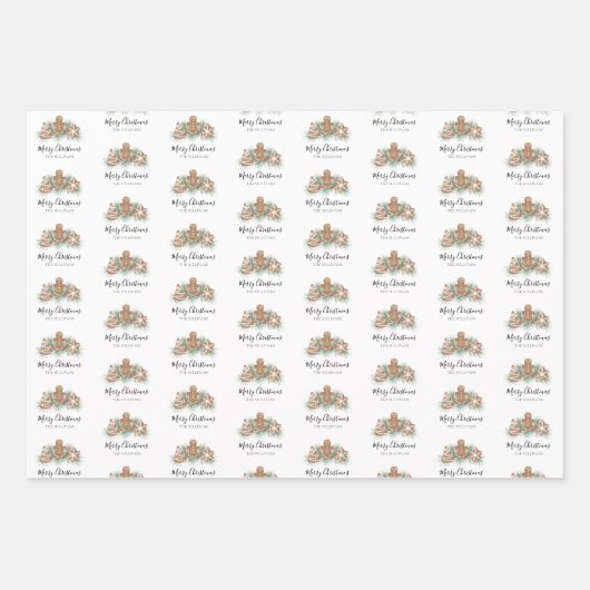 Merry Christmas Gingerbread Cookies Geschenkpapier Set (Vorderseite)