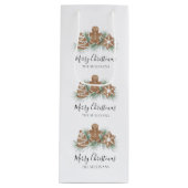 Merry Christmas Gingerbread Cookies Geschenktüte Für Weinflaschen (Vorderseite)