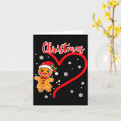 Merry Christmas Gingerbread Couple Christmas Karte (Gelbe Blume)