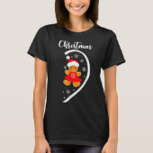 Merry Christmas Gingerbread Couple Christmas Pajam T-Shirt (Vorderseite)