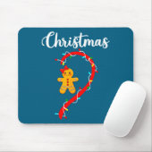 Merry Christmas Gingerbread Couples Xmas Pajamas M Mousepad (Mit Mouse)