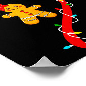 Merry Christmas Gingerbread Couples Xmas Pajamas M Poster (Ecke)