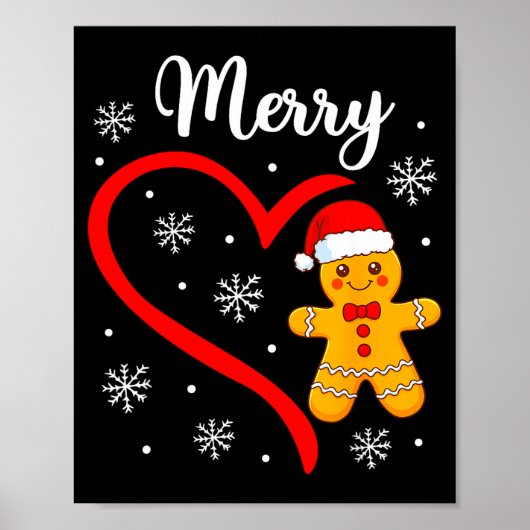 Merry Christmas Gingerbread Family Couples Xmas Pa Poster (Vorne)