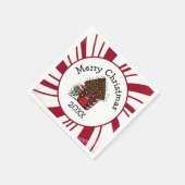 Merry Christmas Gingerbread House Serviette (Ecke)