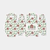 Merry Christmas Gingerbread House & Spruce Trees Geschenkschachtel (Ungefaltet)