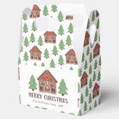 Merry Christmas Gingerbread House & Spruce Trees Geschenkschachtel (Geöffnet)