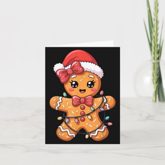 Merry Christmas Gingerbread Karte (Vorderseite)