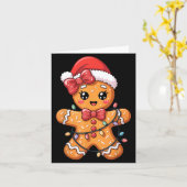 Merry Christmas Gingerbread Karte (Gelbe Blume)