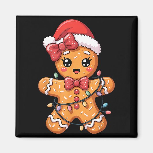Merry Christmas Gingerbread  Magnet (Vorne)