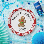 Merry Christmas Gingerbread Man Pappteller (Party)