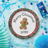 Merry Christmas Gingerbread Man Pappteller (Party)