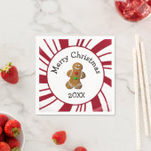 Merry Christmas Gingerbread Man Serviette (Beispiel)