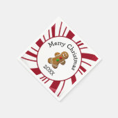 Merry Christmas Gingerbread Man Serviette (Ecke)