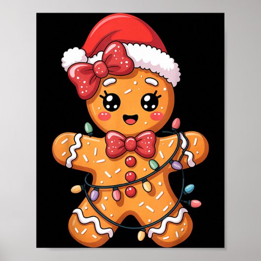 Merry Christmas Gingerbread  Poster (Vorne)