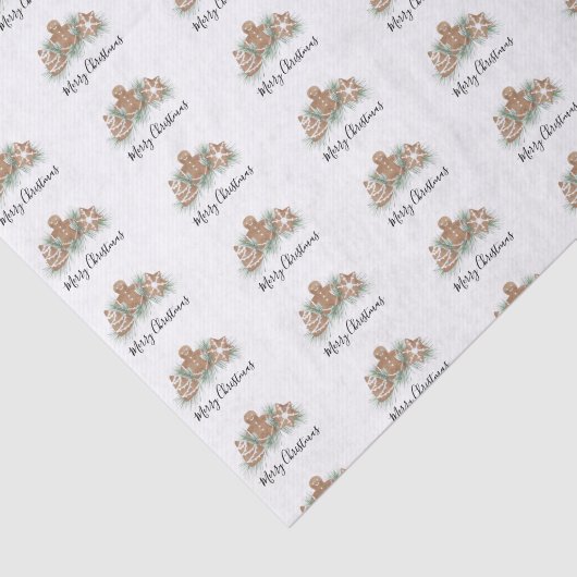 Merry Christmas Gingerbread Seidenpapier (Ausschnitt)