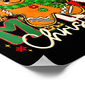 Merry Christmas Gingerbread Xmas Coquette Tis The  Poster (Ecke)