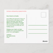 MERRY CHRISTMAS Gingham Holiday CUSTOM Arch FOTO Postkarte (Rückseite)