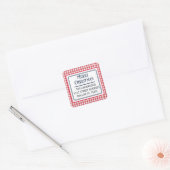 Merry Christmas Gingham Plaid 1.5" Address Sticker (Umschlag)