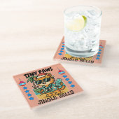 Merry Christmas Glasuntersetzer (Schrägansicht)