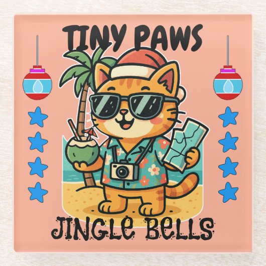 Merry Christmas Glasuntersetzer (Vorderseite)