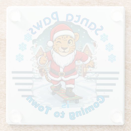 Merry Christmas Glasuntersetzer (Rückseite)