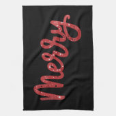 Merry Christmas Glitter Holiday  Geschirrtuch (Vertikal)