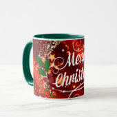 Merry Christmas, Glitter und Sparkle Tasse (Vorderseite Links)
