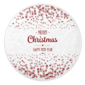 MERRY CHRISTMAS GLITZERN KERAMIKKNAUF (Vorderseite)